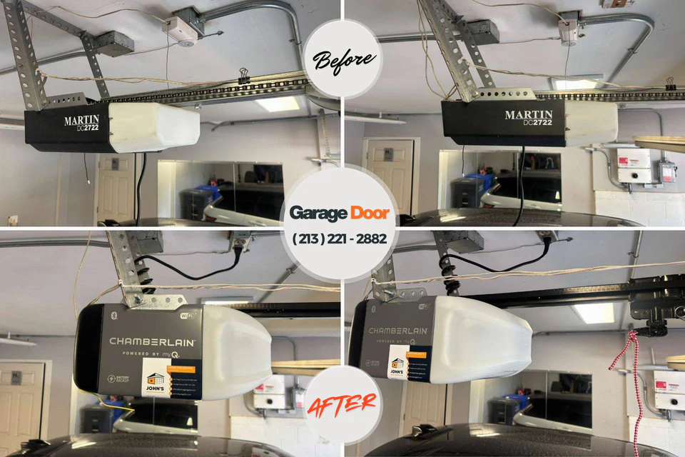 Before and after: garage door repair 62918